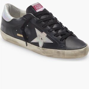 Black Golden Goose Sneakers with Hologram Star Detail